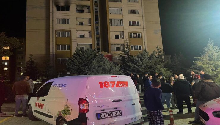 Ankara’da 10 Katlı Binada Yangın; 2 Kişi Dumandan Etkilendi