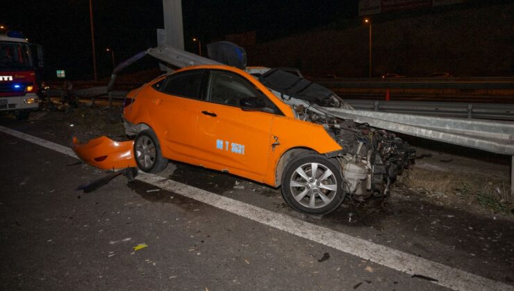 Ankara’da Bariyere Saplanan Taksinin Şoförü Öldü