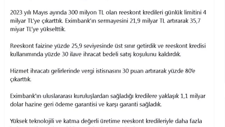 Bakan Şimşek’ten İhracata Yeni Destek Modeli Müjdesi