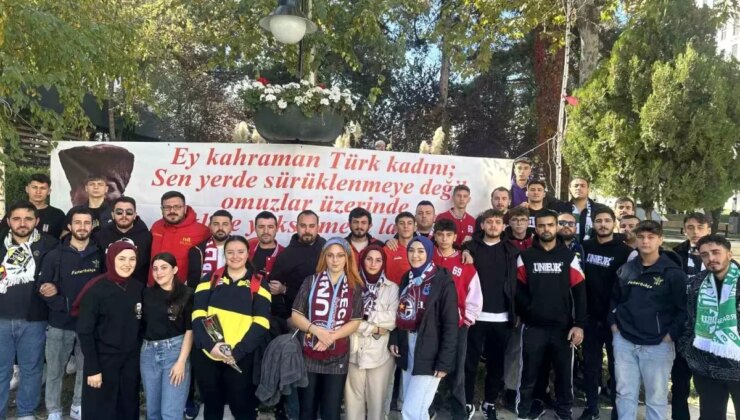 Bilecik’te Taraftar Gruplarından Kadına ve Çocuğa Şiddete Karşı Karanfilli Eylem