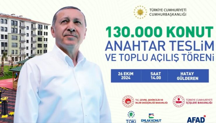 Cumhurbaşkanı Erdoğan, 130 Bininci Konutu Teslim Edecek