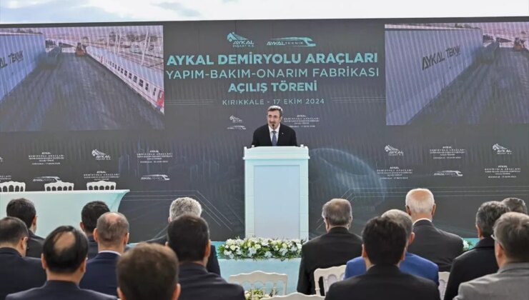 Cumhurbaşkanı Yardımcısı Yılmaz, Aykal Demir Yolu Araçları Yapım-Bakım-Onarım Fabrikası Açılış Merasiminde Konuştu Açıklaması