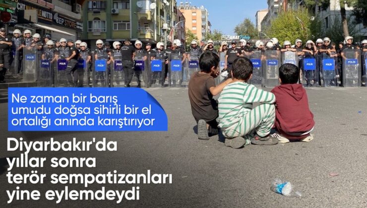 Diyarbakır’da Pkk Sempatizanları Polise Karşı Çocukları Kullandı