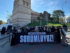 Edirnekapı’da Kadına Yönelik Şiddet Protestosu