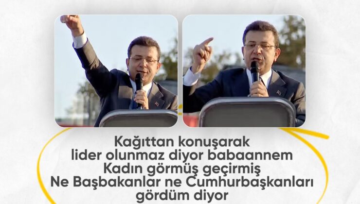 Ekrem İmamoğlu, Esenyurt Mitinginde Kağıttan Okuyarak Konuştu