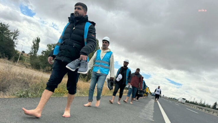 Fernas Madencilik Emekçilerinden ‘Yalın Ayak’ Protesto