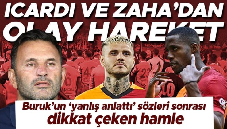 Galatasaray’da Mauro Icardi ve Wilfried Zaha’dan Şoke Eden Hareket! Okan Buruk’tan Yıldız İsme: Yanlış Anlattı