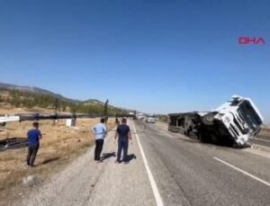 Gaziantep’te Tır Devrildi: 1 Yaralı