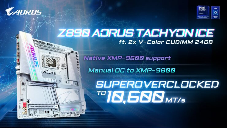 Gıgabyte Z890 Aorus Tachyon Ice Anakart ile Ddr5-10600 Sürate Ulaşıldı