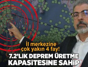 İl Merkezine Çok Yakın 4 Fay! ‘7.2’lik Deprem Üretme Kapasitesine Sahip’