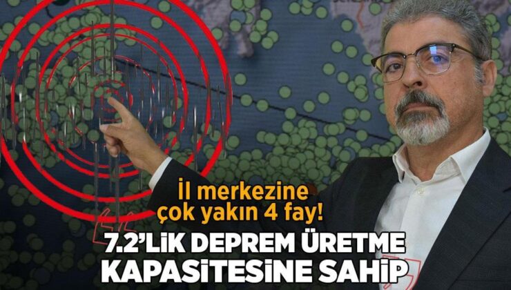 İl Merkezine Çok Yakın 4 Fay! ‘7.2’lik Deprem Üretme Kapasitesine Sahip’