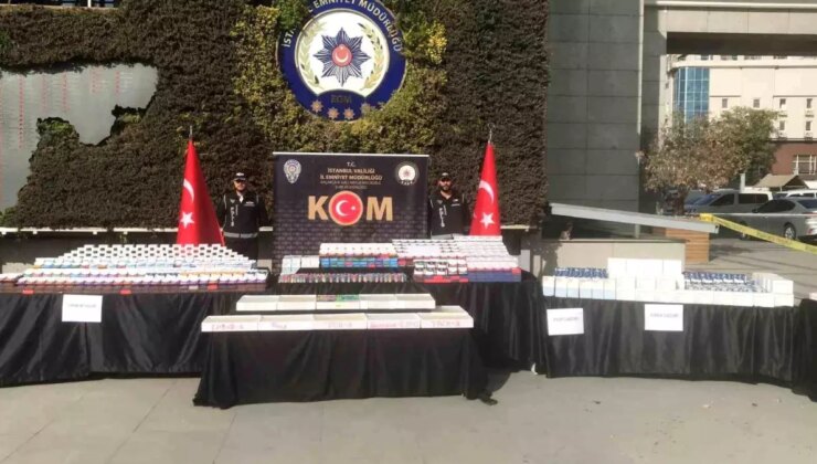 İstanbul’da Kaçak İlaç Operasyonu: 628 Bin Tablet Ele Geçirildi