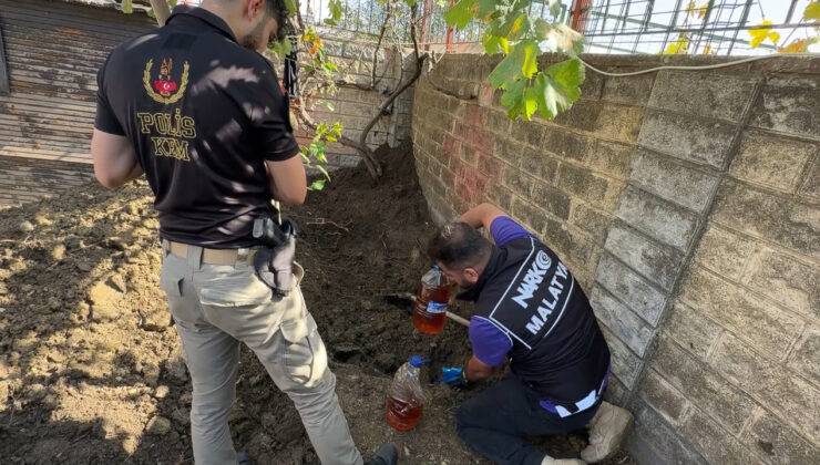 Malatya’da Toprağa Gömülü Uyuşturucu Ele Geçirildi