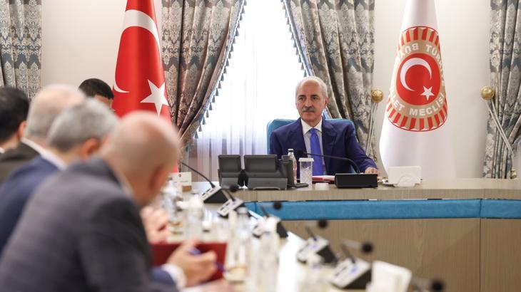 Meclis Başkanı Kurtulmuş, Parlamenterler Arası Kudüs ve Filistin Platformu Üyelerini Kabul Etti