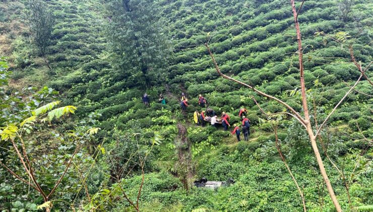 Rize’de Feci Kaza: 400 Metre Yuvarlanan Araçtan Atlayarak Kurtuldu