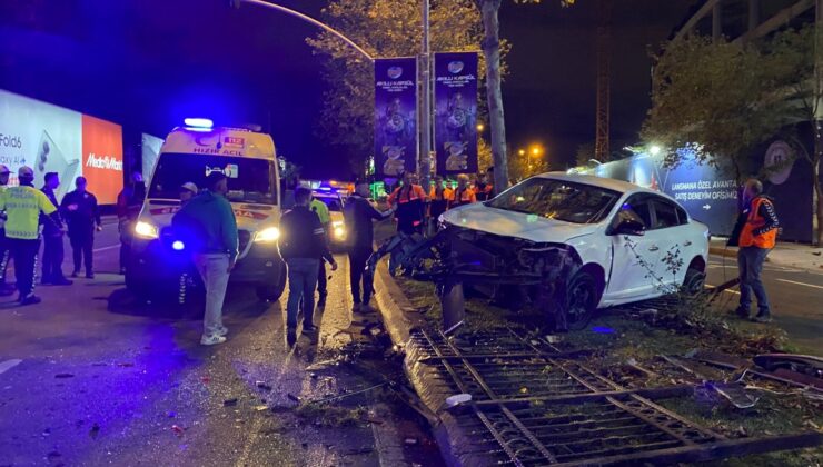 Sarıyer’de Alkollü Şoförün Kullandığı Araç Refüje Girdi: 2 Yaralı