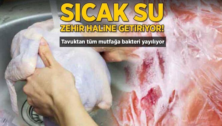 Sıcak Su Zehir Haline Getiriyor! Tavuktan Tüm Mutfağa Bakteri Yayılıyor