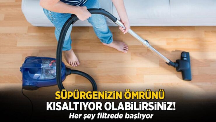 Süpürgenin Ömrünü 5 Yıl Uzatan ‘Filtre’ Yöntemi! Halıya, Yere Vantuz Gibi Yapışacak