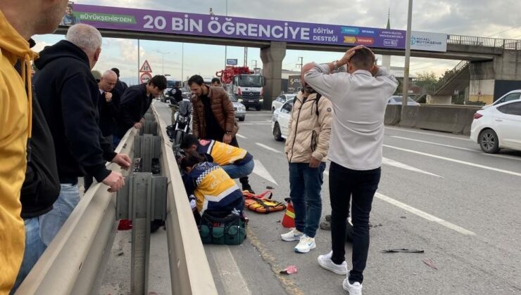 Tankerin Sıkıştırdığı Elektrikli Bisiklet, Bariyere Çarptı: Bisiklet Sürücüsü Ağır Yaralı