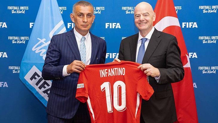 Tff Başkanı Hacıosmanoğlu, FİFA Başkanı Infantino ile Görüştü