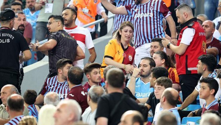 Trabzon’da Gergin Anlar! Galatasaray Formalı Seyirciler Dışarı Çıkarıldı