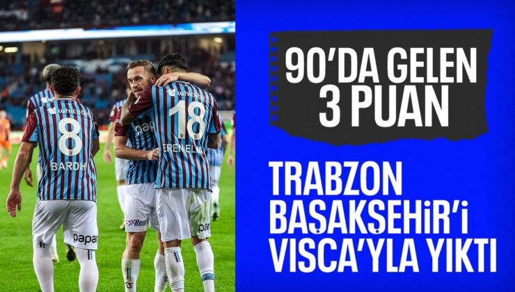 Trabzonspor, Edin Visca’nın Son Dakika Golüyle Kazandı