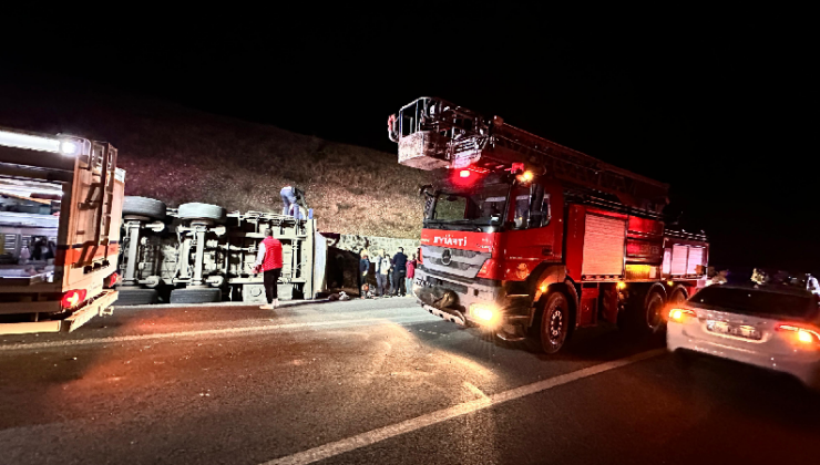 Tunceli’de, Devrilen Tır’daki 50 Küçükbaş Öldü