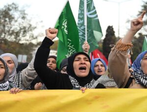 ABD’nin İstanbul Başkonsolosluğu Önünde Gazze Protestosu