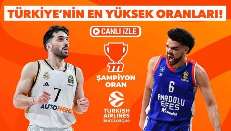 Anadolu Efes, Real Madrid Deplasmanında Zafer Peşinde! En Yüksek Oranlar ve Canlı Yayın Misli’de…