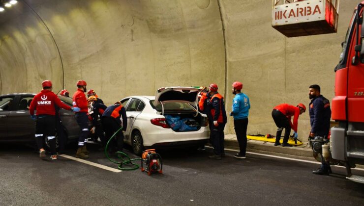 Batman’da Hasankeyf Tüneli’nde Trafik Kazası Tatbikatı Yapıldı