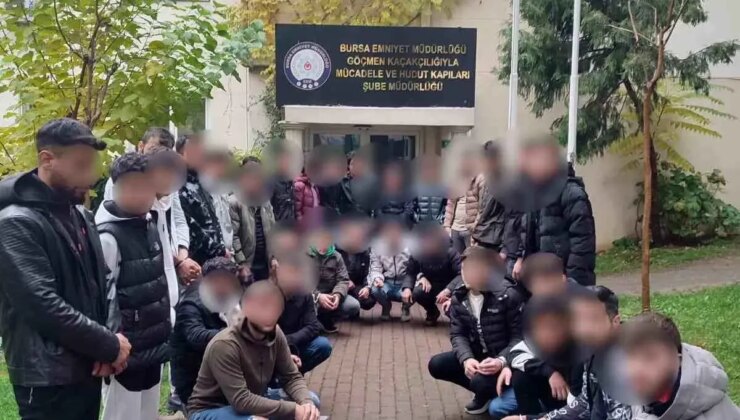 Bursa’da Göçmen Kaçakçılığı Operasyonu: 34 Kaçak Göçmen Yakalandı