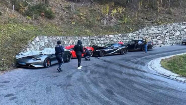 Çok Pahalı Bir Kaza: İki Ferrari, Bir Mclaren, Bir Bentley Çarpıştı