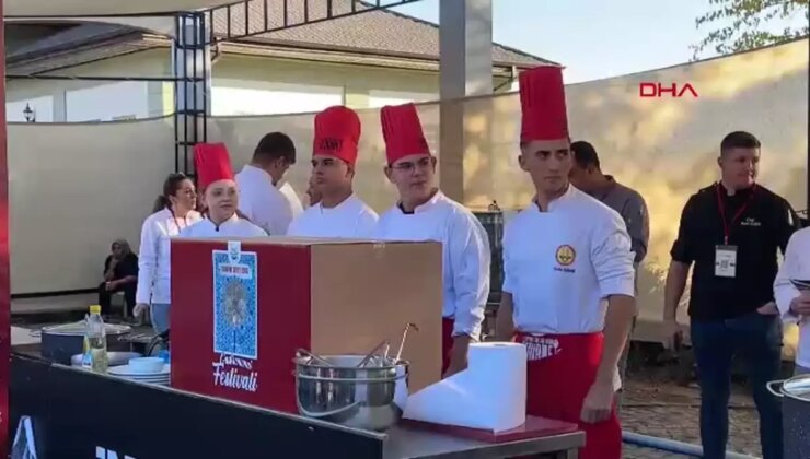 Edirne Gastronomi Şenliği’nde Liseler Arası Ciğer Sarma Yarışı