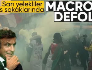 Fransa’da Sarı Yeleklilerin Yürüyüşünde “Macron İstifa” Sloganları Atıldı