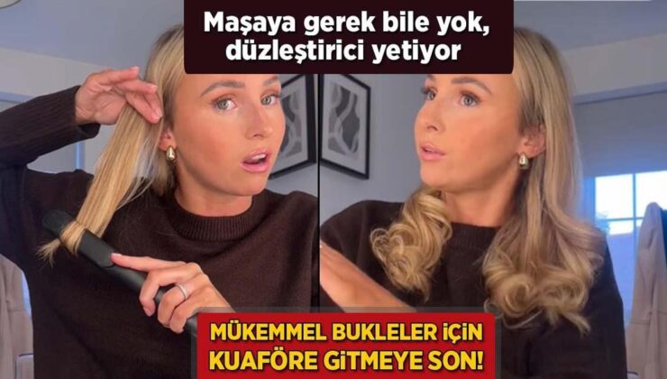 Harika Bukleler İçin Kuaföre Gitmeye Son! Maşaya Gerek Bile Yok, Düzleştirici Yetiyor