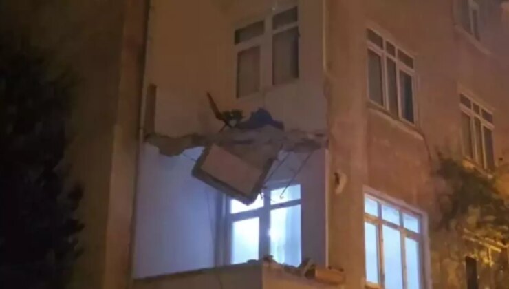 Kartal’da Bir Binada Balkon Çöktü, Bina Sakinleri Tahliye Edildi