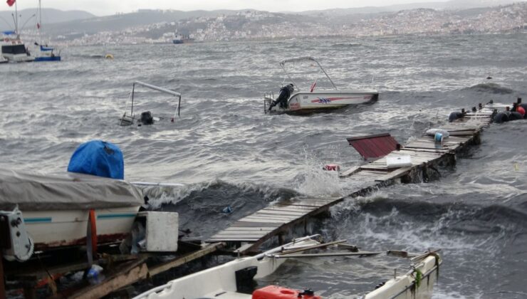 Kocaeli’de Sağanak ve Fırtına: Tekneler Teker Teker Battı