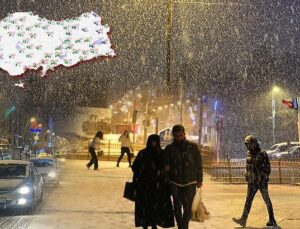 Lapa Lapa Kar Yağdı, Erzurum Beyaza Büründü! Meteoroloji’den Uyarı, Yeni Harita Paylaşıldı