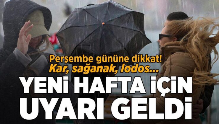 Meteoroloji’den Yeni Hafta İçin Uyarı! Kar, Sağanak, Lodos İçin Gün Verildi