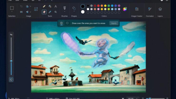 Microsoft, Paint ve Notepad İçin Yeni Yapay Zeka Özellikleri Sunuyor