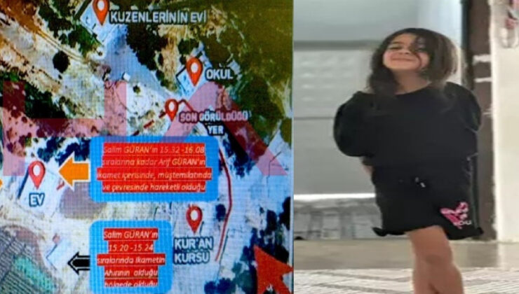 Narin Güran Cinayetinde Şüphelilerin Hareket Şeması: Dakika Dakika Tespit Edildi