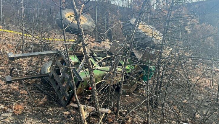 Ormanı Temizlerken Devrilen Traktörün Sürücüsü Öldü