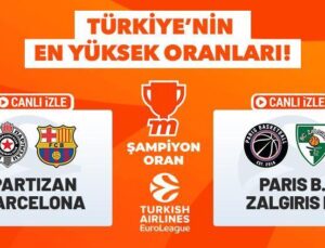 Partizan – Barcelona ve Paris Basket – Zalgiris Maçlarının Heyecanı Türkiye’nin En Yüksek Oranları ile Misli’de Canlı Yayında!