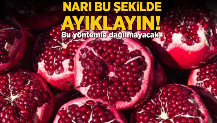 Sabır Çekerek Nar Ayıklamaya Son! Sırrı Su Dolu Kaba Yatırmakmış, Asla Dağılmıyor