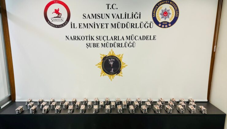 Samsun’da Uyuşturucu Operasyonu: 7 Bin 280 Sentetik Ecza Hapı Ele Geçirildi