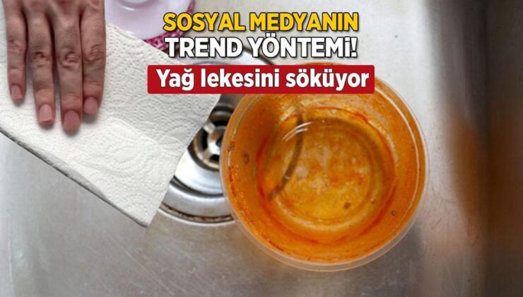 Trend Olan Bulaşık Yöntemi! Yağ Lekesini Bir Çırpıda Çözüyor, Tek Materyal Yeterli