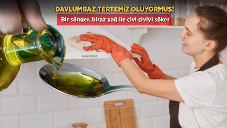 Davlumbaz Tertemiz Oluyormuş! Bir Sünger, Biraz Yağ ile Çivi Çiviyi Söker