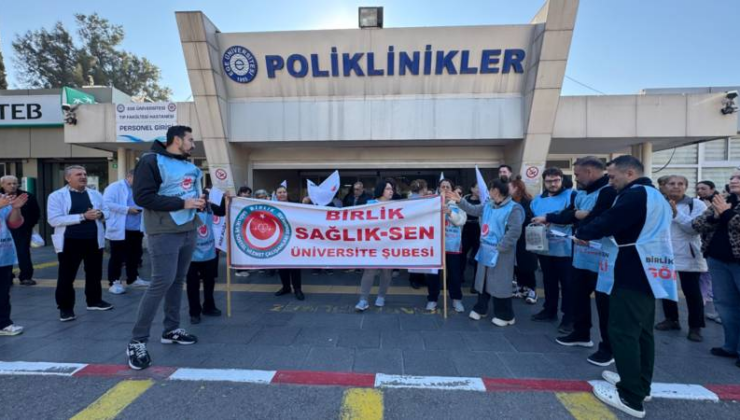 Ege Üniversitesi’nde Sağlık İşçilerinden “Teşvik Ödemesi” Protestosu: Bize Reva Görülen Bu Miktarı Kabul Etmiyoruz!