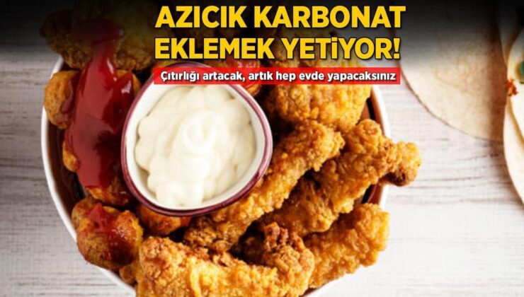 En Çıtırından Tavuk Tarifi! Azıcık Karbonat Eklemek Kâfi de Artar, Fast Food’u Aratmıyor