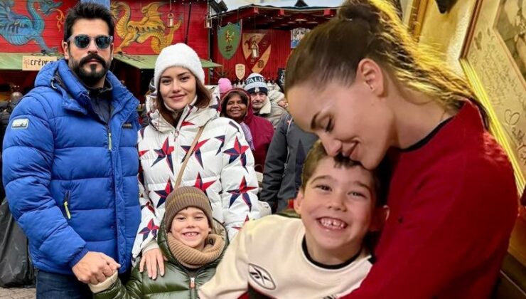 Fahriye Evcen ile Burak Özçivit’in Fransa Tatili: Oğulları Karan’la Poz Verdiler